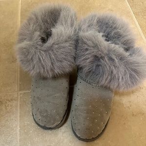 Monnalisa fur trim detail ankle boot